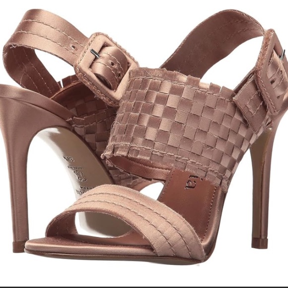 Pedro Garcia "Creta" Sandals in Bisque Satin, Size 37.5/US 7.5 - Picture 1 of 14